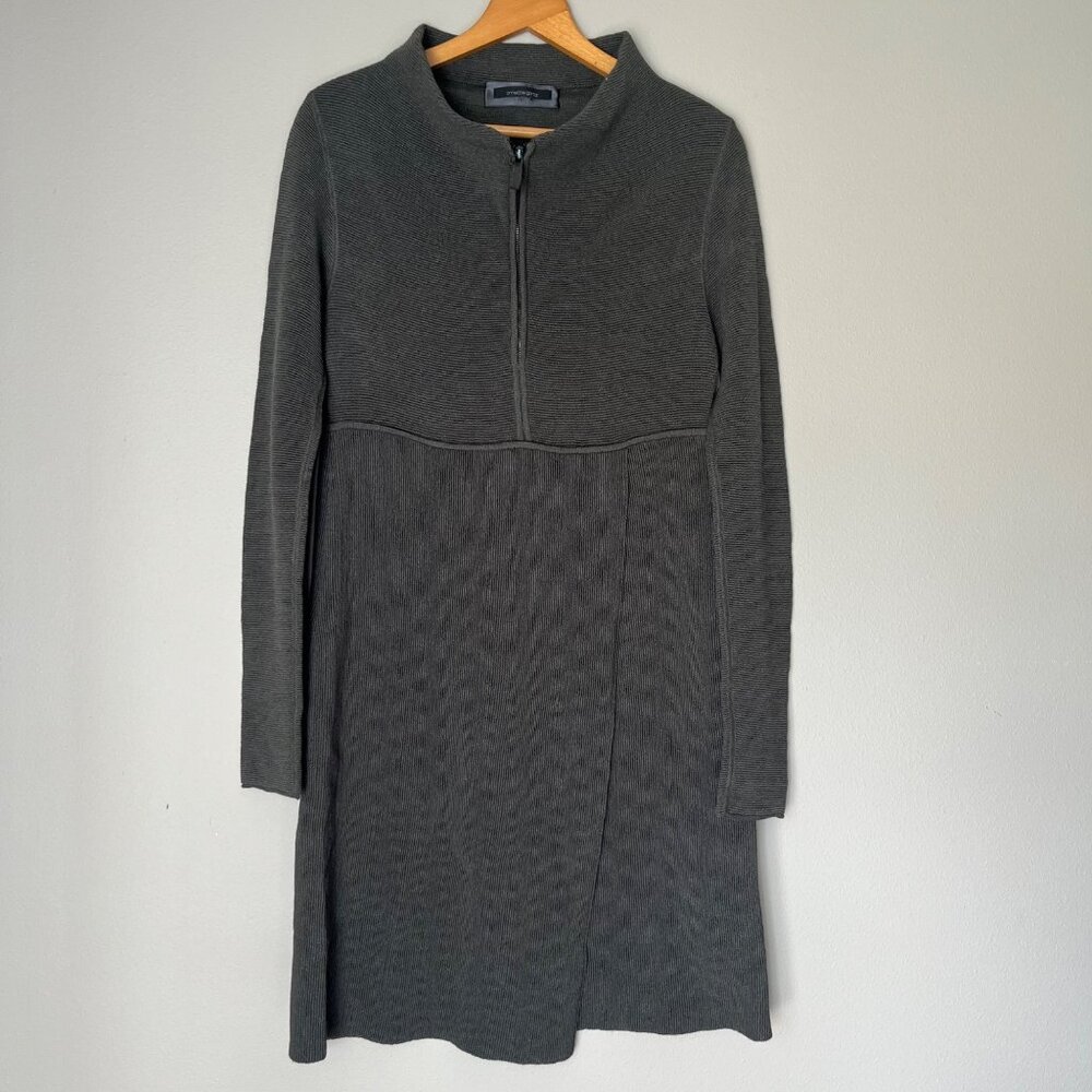 Annette Gortz Dress Womens‎ Size Small Gray Virgin Wool Blend Minimalist Luxury